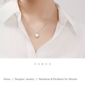 Tiffany & Co. Silver and White Necklace